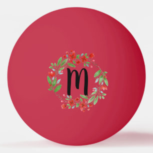 Bolinha De Ping Pong Monograma Floral
