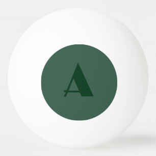 Bolinha De Ping Pong Monograma inicial - Letra verde simples
