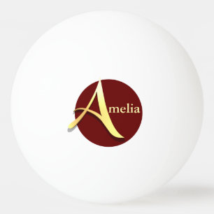 Bolinha De Ping Pong Monograma K Nome Personalizado