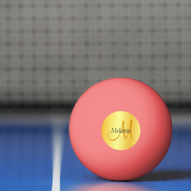 Bolinha De Ping Pong Monograma Modelo de tendências modernas iniciais c (Líquido)