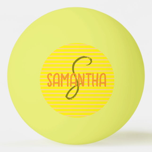 Bolinha De Ping Pong Monograma Moderno de Típica Esportiva (Frente)