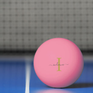 Bolinha De Ping Pong Monograma Personalizado de Letra Moderna