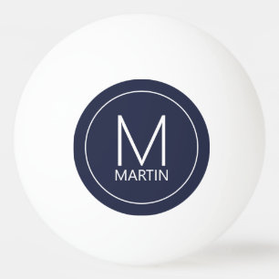 Bolinha De Ping Pong Monograma personalizado moderno e nome Ping Pong B
