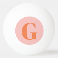 Monograma Simples Personalizado em Rosa e Laranja