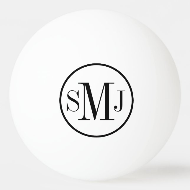 Bolinha De Ping Pong Monogrammed elegante (Frente)