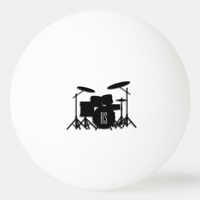 Bolinha De Ping Pong Monogramo Drum Set Silver (Frente)