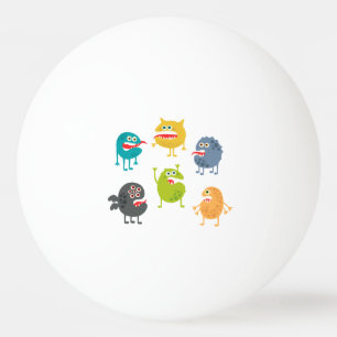 Bolinha De Ping Pong Monstros engraçados fofos