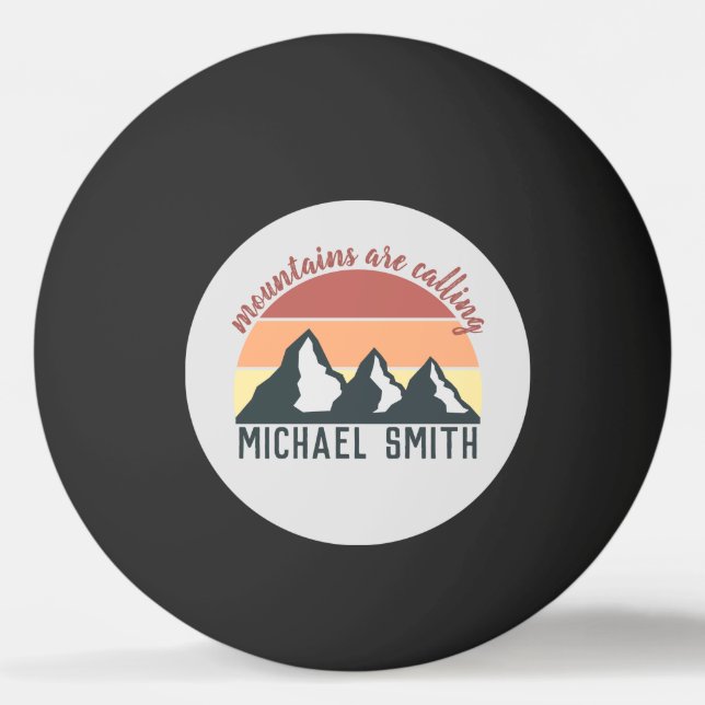 Bolinha De Ping Pong Montanhas de pastel de safra chamam cinza de monog (Frente)