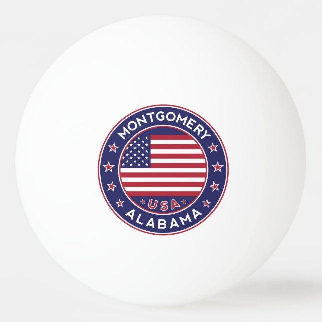 Bolinha De Ping Pong Montgomery, Alabama (Frente)