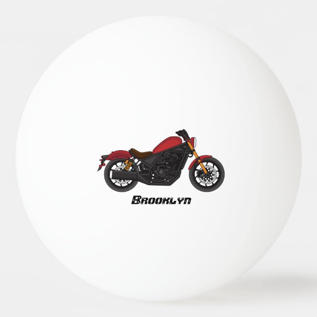 Bolinha De Ping Pong motocicleta legal (Frente)