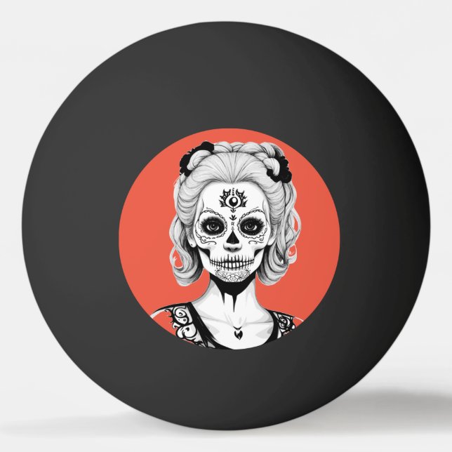 BOLINHA DE PING PONG MULHER DE CABEÇA-CRUZADA (Frente)