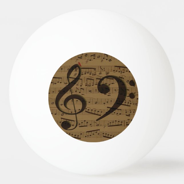 Bolinha De Ping Pong Musical Treble Clef Sheet Music Classic (Frente)