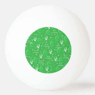 Bolinha De Ping Pong Natal alegre verde festivo do pai