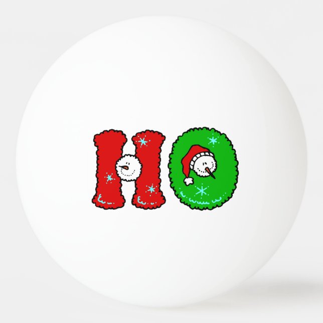 Bolinha De Ping Pong Natal bonito do boneco de neve do riso de HOHOHO (Frente)