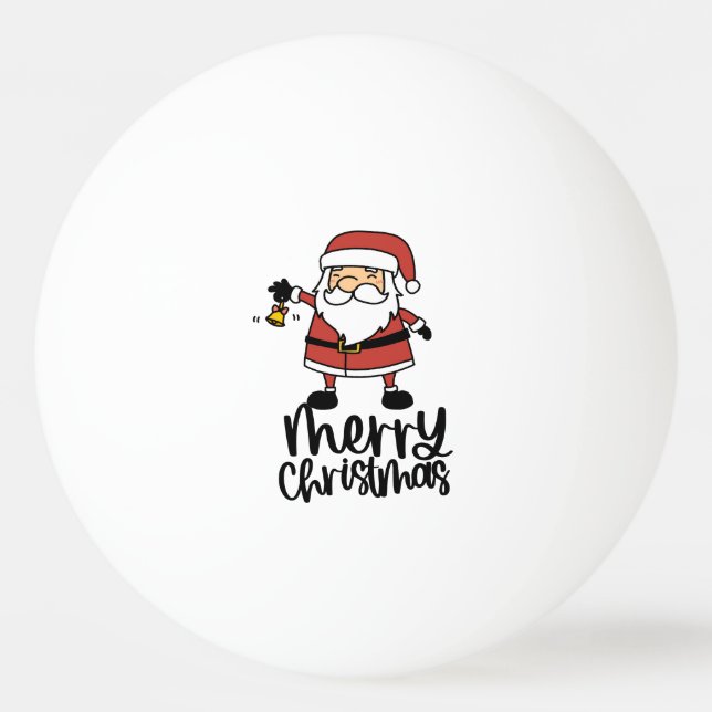 Bolinha De Ping Pong Natal com Papai Noel (Frente)
