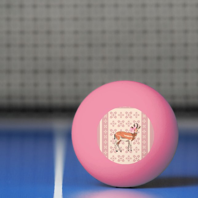 Bolinha De Ping Pong Natal Fofo com Padrão de Corça Rosa (Líquido)