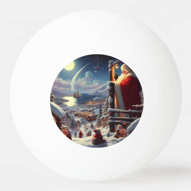 Bolinha De Ping Pong Natal Papai Noel 5 (Frente)