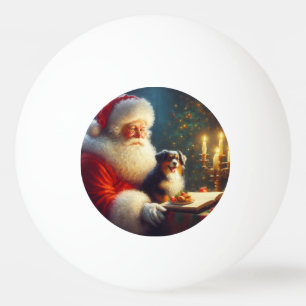Bolinha De Ping Pong Natal Papai Noel com Cães 5