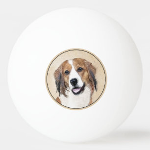 Bolinha De Ping Pong Nederlandse Kooikerhondje - Pintura de Cachorro