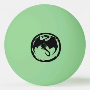 Bolinha De Ping Pong Negra Dragão verde brilho 1 estrela pingue-pongue