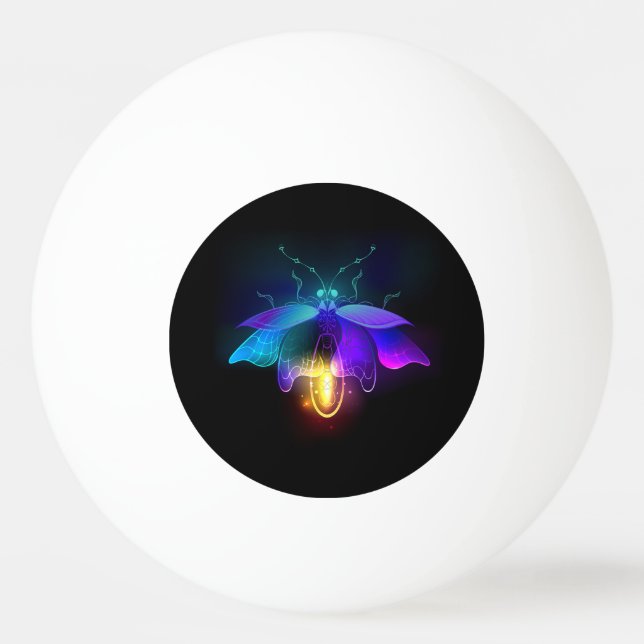 Bolinha De Ping Pong Neon Firefly a preto (Frente)