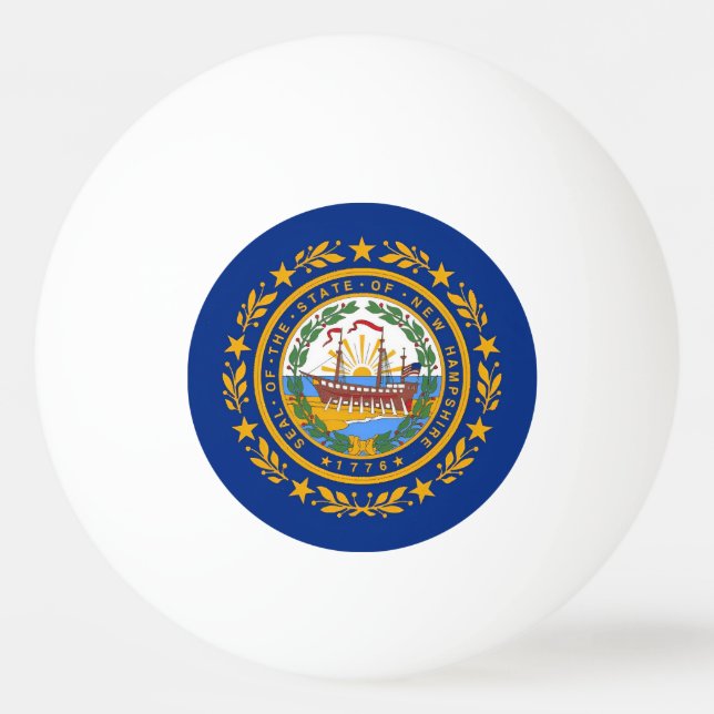 Bolinha De Ping Pong New Hampshire Flag (Frente)