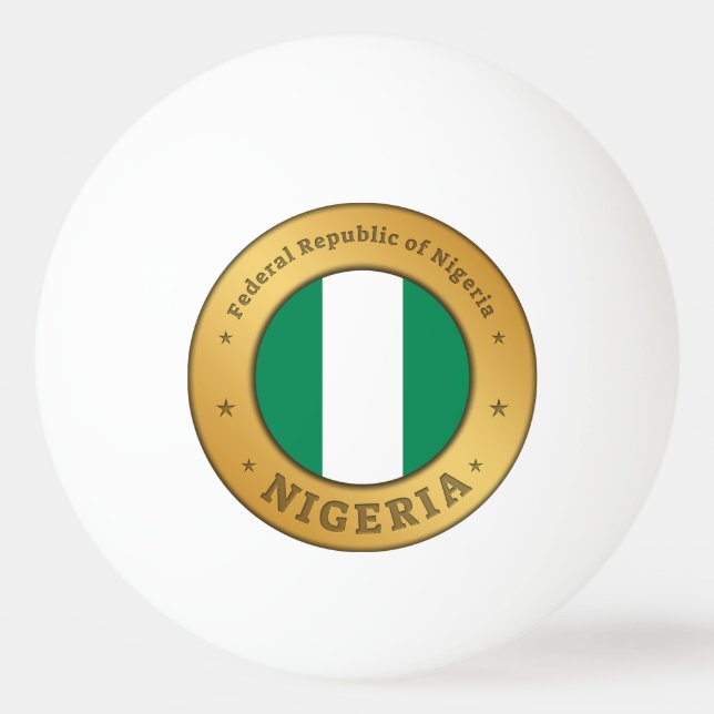 Bolinha De Ping Pong Nigeria Flag (Frente)