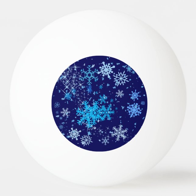 Bolinha De Ping Pong Noite de Natal em queda de neve (Frente)