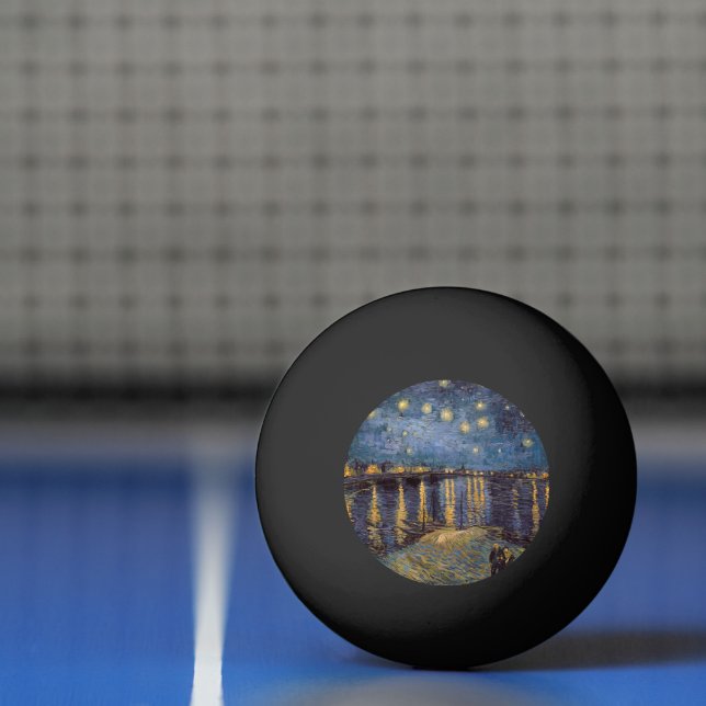 Bolinha De Ping Pong Noite Estrelada sobre o Rio Ródano de Vincent Van  (Líquido)