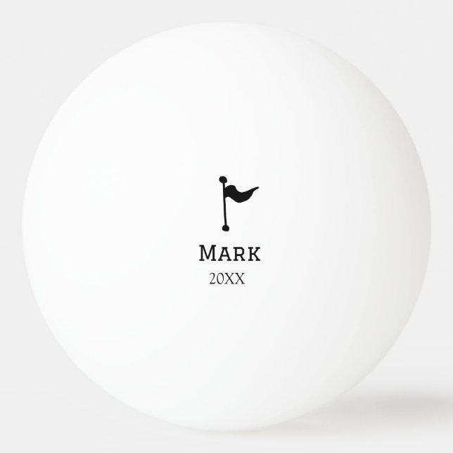 Bolinha De Ping Pong nome da equipe adicionar nome do jogador data espo (Frente)