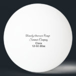 Bolinha De Ping Pong Nome de adição personalizado de férias de acampame<br><div class="desc">Design</div>