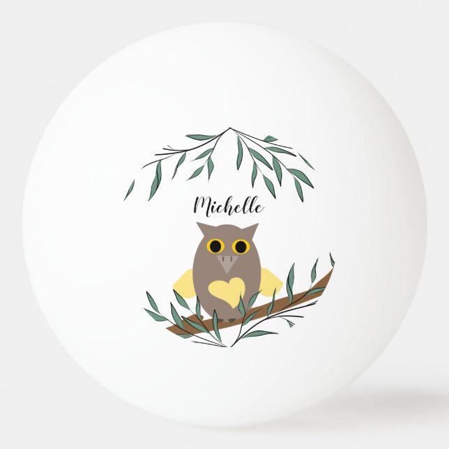 Bolinha De Ping Pong Nome do Cartoon Owl (Frente)