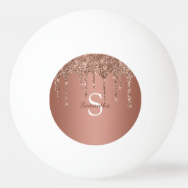 Bolinha De Ping Pong Nome do Monograma de Drives Sparkle com Glitter Do