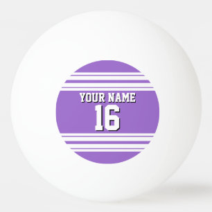 Bolinha De Ping Pong Nome do Número Personalizado da Equipe Wht Roxo Am