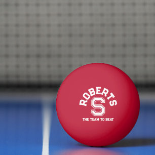 Bolinha De Ping Pong Nome e equipe do monograma personalizado desportiv