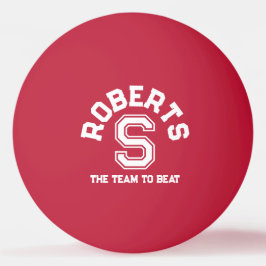 Bolinha De Ping Pong Nome e equipe do monograma personalizado desportiv
