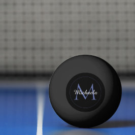 Bolinha De Ping Pong Nome inicial do monograma moderno em círculo mínim