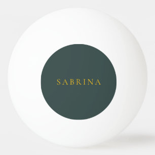 Bolinha De Ping Pong Nome Moderno Profissional Minimalista Dusty Green