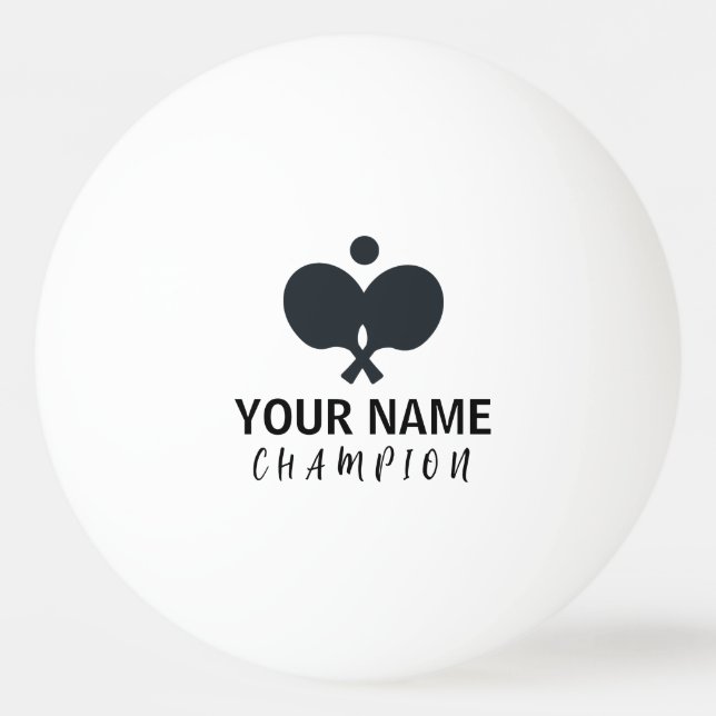 Bolinha De Ping Pong Nome Personalizado (Frente)