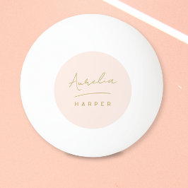 Bolinha De Ping Pong Nome Personalizado do Script Dourado do Monograma 