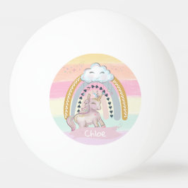 Bolinha De Ping Pong Nome Personalizado 🦄 Rainbow Unicorn Girl