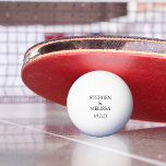 Bolinha De Ping Pong Nomes de Aniversário Personalizado de Casamento Ju<br><div class="desc">Este design foi criado através da arte digital. Pode ser personalizado na área fornecer ou personalizar escolhendo o clique para personalizar mais opções e alterando o nome, as iniciais ou as palavras. Você também pode alterar a cor e o estilo do texto ou excluir o texto de um design de...</div>