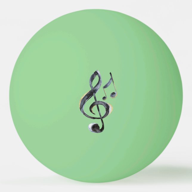 Bolinha De Ping Pong Notas de Música Negra (Frente)
