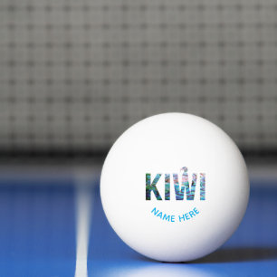 BOLINHA DE PING PONG NOVA ZEALAND KIWI PAUA PING BALL PERSONALIZADA