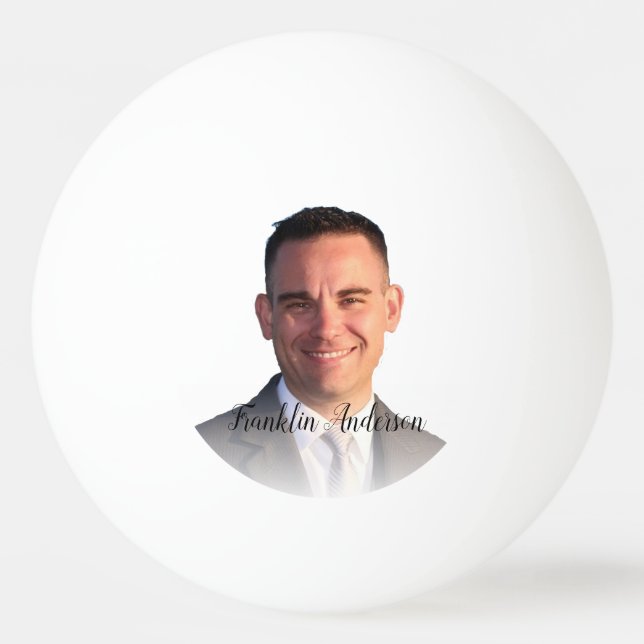 Bolinha De Ping Pong Novo Fab Único de Fotografia do Monograma Incrível (Frente)