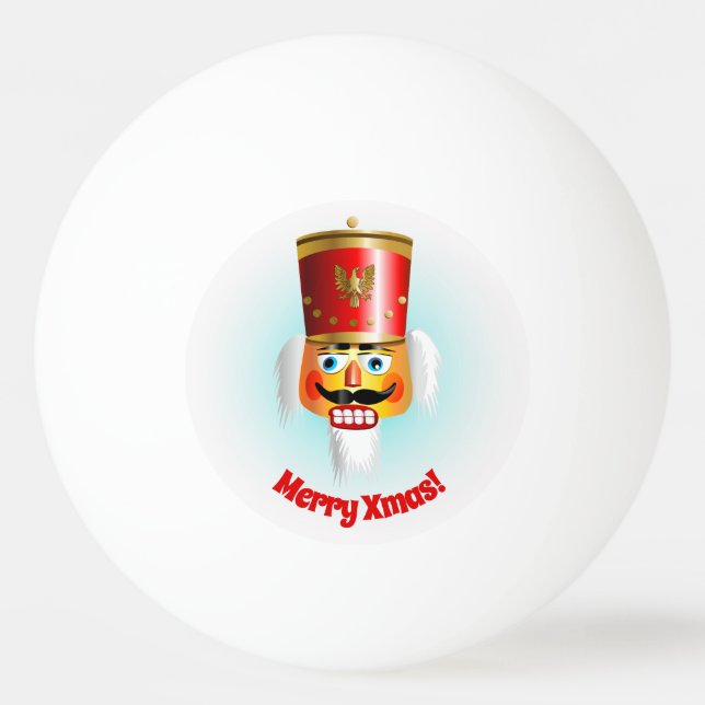 Bolinha De Ping Pong Nutcracker engraçado do Xmas (Frente)