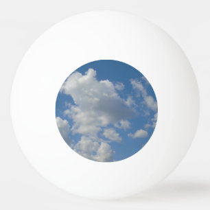 Bolinha De Ping Pong Nuvens brancas/Cinzas e céu azul