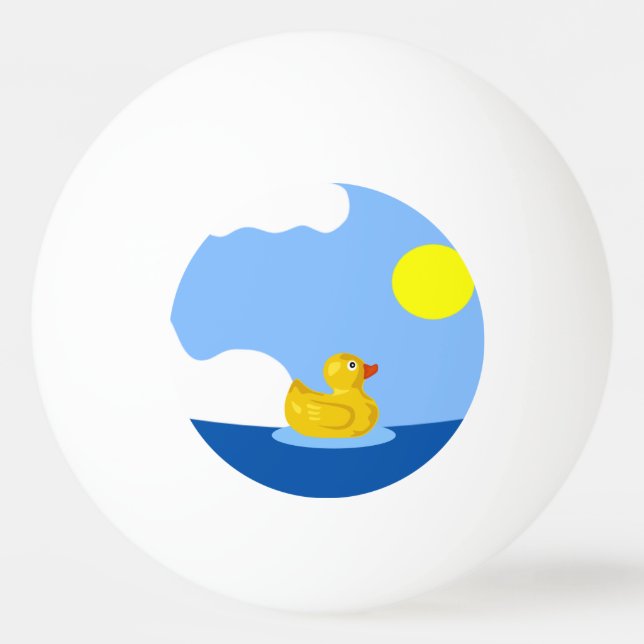 Bolinha De Ping Pong O Ducky de Borracha vai para uma Natação (Verso)