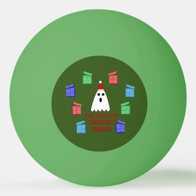 Bolinha De Ping Pong O Fantasma do Natal Apresenta Engraçado (Frente)