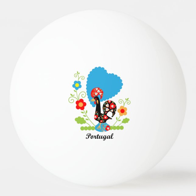 Bolinha De Ping Pong O Galo Português (Frente)